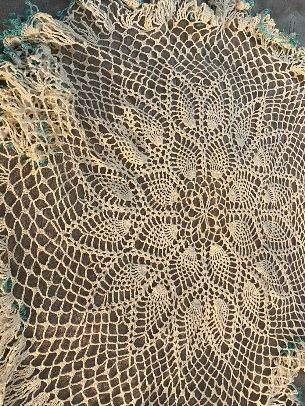 Handmade Cream Crochet Doily Table Accent